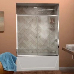 DreamLine™ Visions Clear Glass Bathtub Door SHDR-1160586-01, 56"-60" x 58" -Bathtubs & Showers Shop ATY SHDR 1160586 01