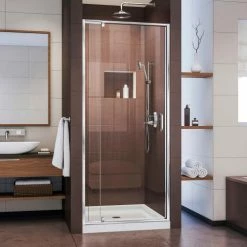 Dreamline SHDR-22327200-01 Flex Pivot Shower Door, Chrome, 32 to 36" x 72" 23 Dreamline SHDR-22327200-01 Flex Pivot Shower Door, Chrome, 32 to 36" x 72" -Bathtubs & Showers Shop ATY SHDR 22327200 01