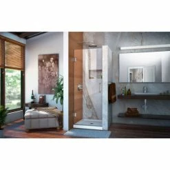 DreamLine SHDR-20237210F-01 Unidoor 23" Frameless Hinged Shower Door Chrome Finish -Bathtubs & Showers Shop B1142654 4