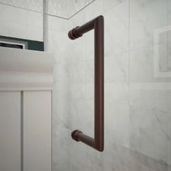 DreamLine SHDR-20267210F-06 Unidoor 26" Frameless Hinged Shower Door Oil Rubbed Bronze Finish -Bathtubs & Showers Shop B1142814 5
