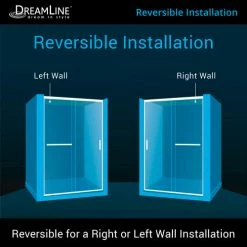 DreamLine SHDR-0948720-04 Infinity-Z 44" - 48" Frameless Sliding Shower Door Brushed Nickel Finish -Bathtubs & Showers Shop B1142848 3