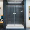 DreamLine SHDR-0960720-04 Infinity-Z 56" - 60" Frameless Sliding Shower Door Brushed Nickel Finish -Bathtubs & Showers Shop B1142901 1