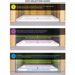 DreamLine SHDR-3636580-01 EZ-fold 36" Frameless Hinged Tub Door Chrome Finish -Bathtubs & Showers Shop B1142955 14