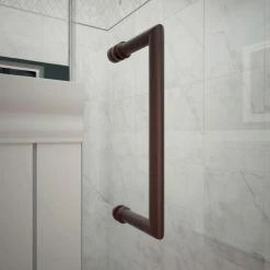 DreamLine SHDR-20297210F-06 Unidoor 29" Frameless Hinged Shower Door Oil Rubbed Bronze Finish -Bathtubs & Showers Shop B1143157 5