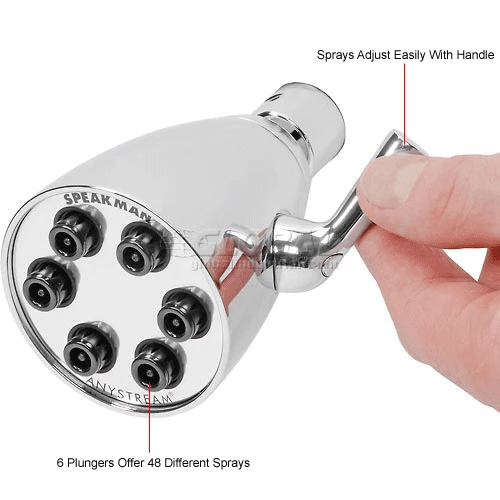Speakman Anystream® Icon 6-Jet Shower Head, Polished Chrome Finish, 2.5 GPM 12 Speakman Anystream® Icon 6-Jet Shower Head, Polished Chrome Finish, 2.5 GPM - Image 10