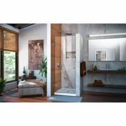 DreamLine™ Unidoor Frameless Shower Door SHDR-20307210F-04, 30" x 72" -Bathtubs & Showers Shop B809537 4
