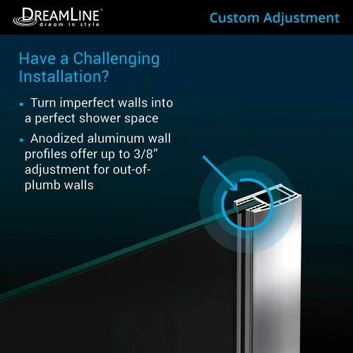 DreamLine™ Aqua Clear Glass Bathtub Door SHDR-3148586-04, 48" x 58" 4 DreamLine™ Aqua Clear Glass Bathtub Door SHDR-3148586-04, 48" x 58" - Image 2