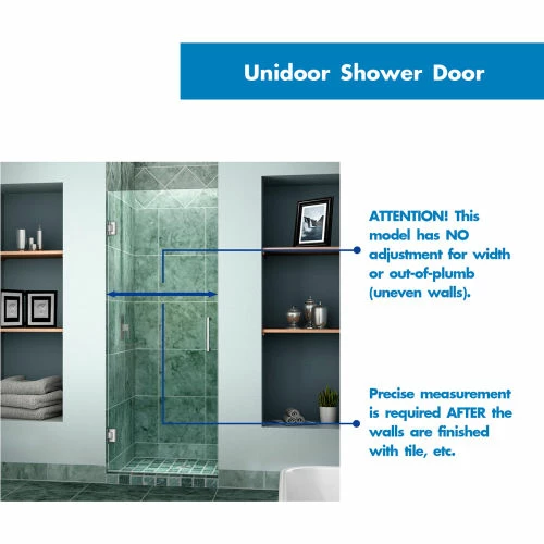 DreamLine™ Unidoor Frameless Shower Door SHDR-20297210F-01, 29" x 72" 10 DreamLine™ Unidoor Frameless Shower Door SHDR-20297210F-01, 29" x 72" - Image 8