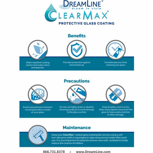 DreamLine™ Unidoor Frameless Shower Door SHDR-20297210F-01, 29" x 72" 11 DreamLine™ Unidoor Frameless Shower Door SHDR-20297210F-01, 29" x 72" - Image 9