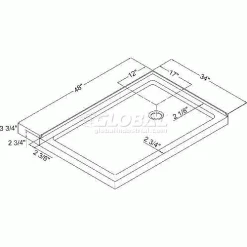 DreamLine DLT-1034482 SlimLine 34" x 48" Double Threshold Shower Base Right H& Drain -Bathtubs & Showers Shop DLT1034482