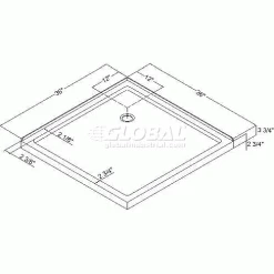 DreamLine DLT-1036360 SlimLine 36" x 36" Double Threshold Shower Base -Bathtubs & Showers Shop DLT1036360 1