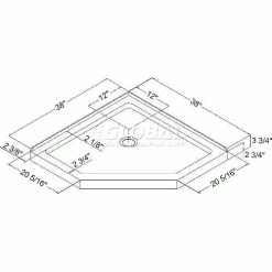 DreamLine DLT-2038380 SlimLine 38" x 38" Neo Shower Tray -Bathtubs & Showers Shop DLT2038380