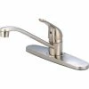 Olympia Elite K-4160-BN Single Lever Handle Kitchen Faucet PVD Brushed Nickel -Bathtubs & Showers Shop PZR K 4160 BN