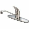 Olympia Elite K-4170-BN Single Loop Handle Kitchen Faucet PVD Brushed Nickel -Bathtubs & Showers Shop PZR K 4170 BN
