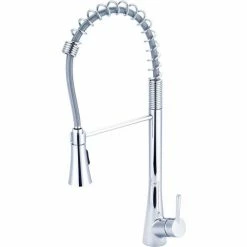 Olympia i2 K-5010 Single Lever Pre-Rinse Spring Pull-Down Kitchen Faucet Polished Chrome