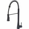 Olympia i2 K-5010-MB Single Lever Pre-Rinse Spring Pull-Down Kitchen Faucet Matte Black -Bathtubs & Showers Shop PZR K 5010 MB