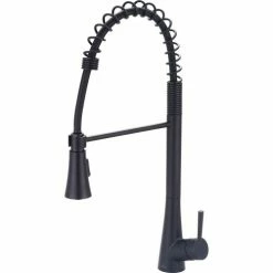 Olympia i2 K-5010-MB Single Lever Pre-Rinse Spring Pull-Down Kitchen Faucet Matte Black