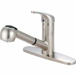 Olympia Elite K-5030-BN Single Handle Pull-Out Kitchen Faucet PVD Brushed Nickel