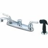 Olympia Elite K-5161 Two Handle Kitchen Faucet with Spray Polished Chrome -Bathtubs & Showers Shop PZR K 5161