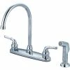 Olympia Accent K-5342 Two Handle Kitchen Faucet with Spray Polished Chrome