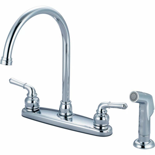 Olympia Accent K-5342 Two Handle Kitchen Faucet with Spray Polished Chrome 3 Olympia Accent K-5342 Two Handle Kitchen Faucet with Spray Polished Chrome