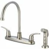 Olympia Accent K-5372-BN Two Handle Kitchen Faucet with Spray PVD Brushed Nickel -Bathtubs & Showers Shop PZR K 5372 BN