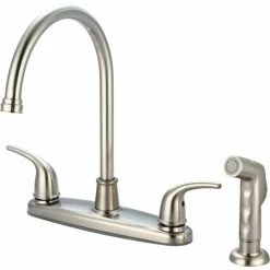 Olympia Accent K-5372-BN Two Handle Kitchen Faucet with Spray PVD Brushed Nickel