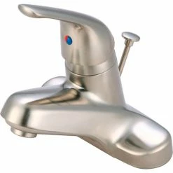 Olympia Elite L-6160-BN Single Lever Handle Bathroom Faucet with Pop-Up PVD Brushed Nickel