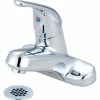 Olympia Elite L-6161G Single Lever Handle Bathroom Faucet with Grid Strainer Polished Chrome -Bathtubs & Showers Shop PZR L 6161G