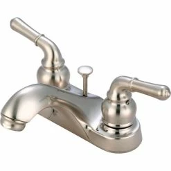 Olympia Accent L-7240-BN Two Handle Bathroom Faucet with Pop-Up PVD Brushed Nickel