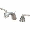 Olympia Accent L-7330-BN Two Handle Bathroom Widespread Faucet with Pop-Up PVD Brushed Nickel -Bathtubs & Showers Shop PZR L 7330 BN