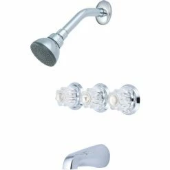 Olympia ELITE P-3240 Three Handle Tub/Shower Set Polished Chrome