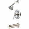 Olympia Accent T-2353-BN Single Lever Tub/Shower Trim Kit Only PVD Brushed Nickel