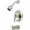 Olympia Accent T-2360-BN Single Lever Tub/Shower Trim Kit Only PVD Brushed Nickel