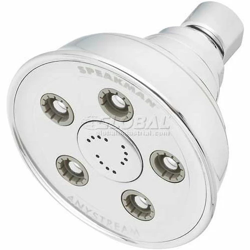 Speakman Anystream® 3-3/4 Dia. Caspian Wall Mount Shower Head, Polished Chrome Finish, 2.5 GPM 3 Speakman Anystream® 3-3/4 Dia. Caspian Wall Mount Shower Head, Polished Chrome Finish, 2.5 GPM