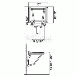 DreamLine™ Shower Seat SHST-01-PL Shower Seat, Plastic Shower Seat, 15"W, Clear -Bathtubs & Showers Shop SHOWERSEAT 2