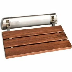 SteamSpa SS-K-NI Wall Mounted Shower Bench, Brushed Nickel